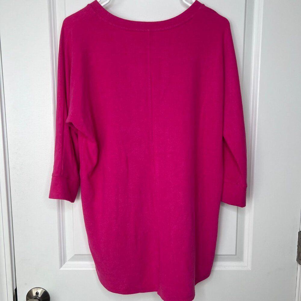 Sonoma Life + Style Tunic Women's Sz Medium PINK 3/4 Sleeve SOFT - Picture 5 of 10